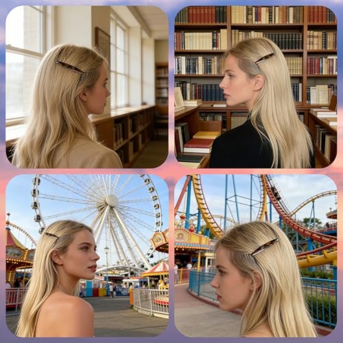 Pinzas para cabello estilo carey, pack de 2 miniatura 7