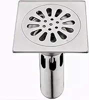 Ralo Inteligente para Banheiro, 10x10 cm, Anti Odor, Anti Inseto, Inox
