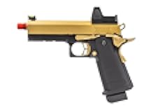 Goldenball Raven 295 FPS Airsoft 4.3 Hi Capa + Mi-cro Red Dot - Black & Gold