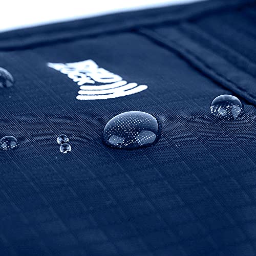Image of Travel Pouch Neck Wallet Family Passport Holder Organizer Case with RFID Blocking, Navy Blue,