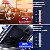 Grofilo Car Sun Shade Windshield Cover – Foldable Umbrella Sunshade for Heat Protection & UV Blocking – Universal Fit for Most Vehicles