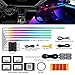 Dreamcolor Acrylic Interior Car LED Strip Light with Wireless APP, RGB 10 in 1 with 175 inches 593 LEDs Fiber Optic Ambient Lighting Kits, 16 Million Colors Sound Active Function Car Neon Lights