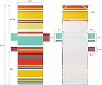 Vista 2 de Coloridas fundas verticales para silla de playa con bolsillos, funda de microfibra de secado rápido, fundas de silla de piscina naranja, toalla