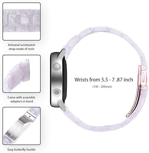 Vista 6 de TenCloud Correa de reloj de resina para reloj Nerunsa P66D de 0.866 pulgadas, correas de repuesto compatibles con NiUFFiT, Popglory, Narcid, Ddidbi