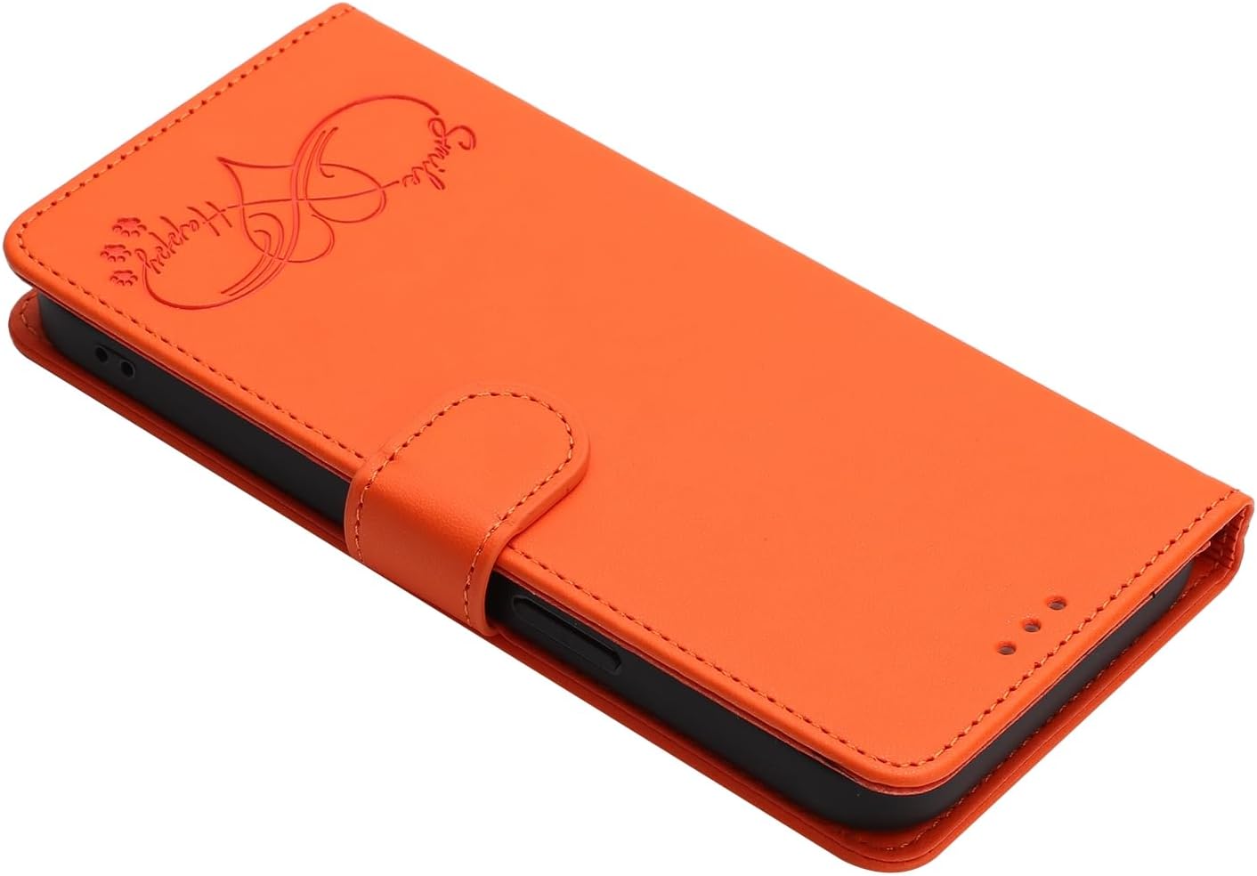 Compatible with Nothing Phone 3A Lite Flip-Kickstand-Magnetic Card Slot Lanyard Protective Case Orange