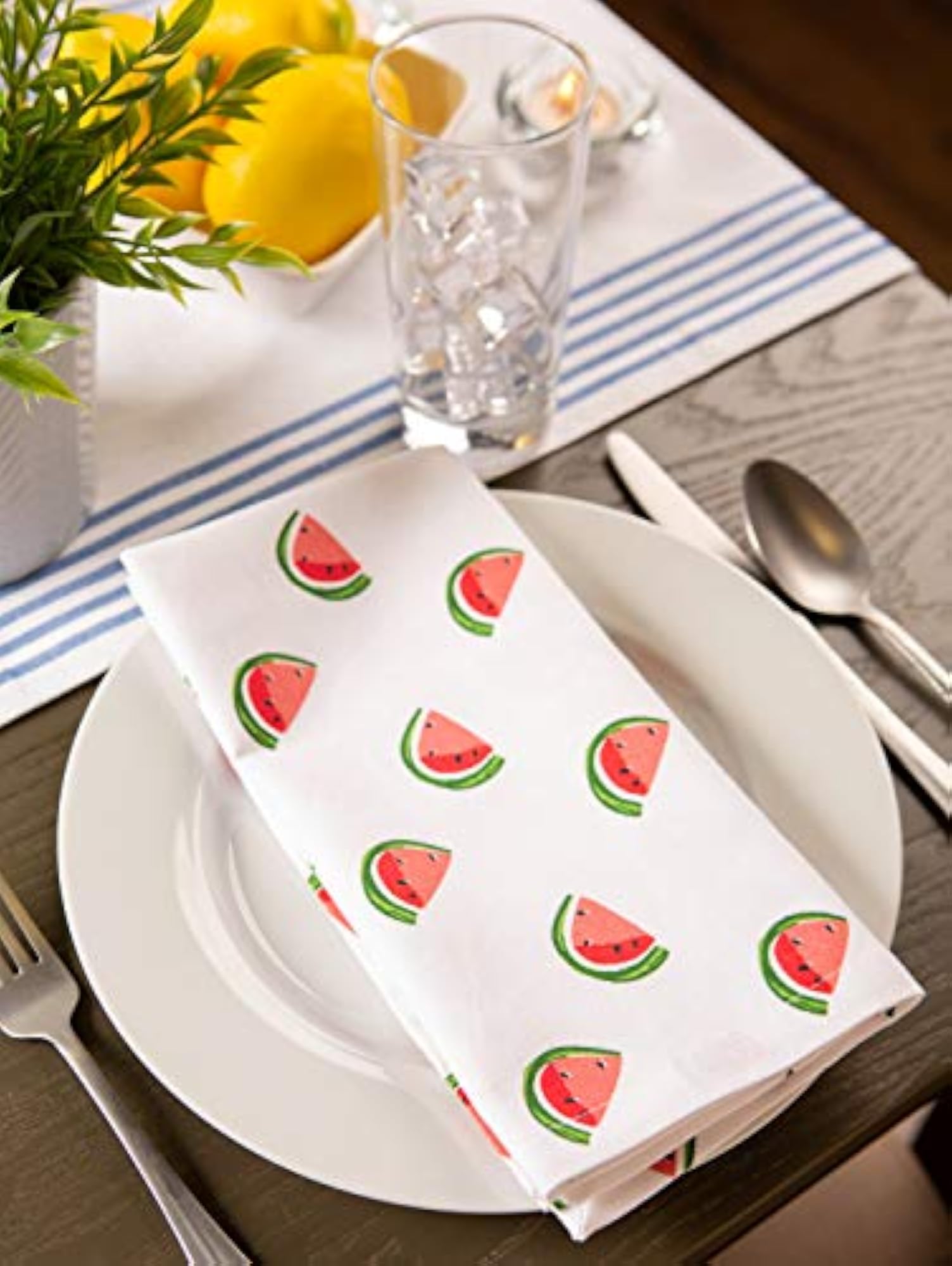Watermelon Collection Kitchen Table Runner, 14x72, Hello Summer