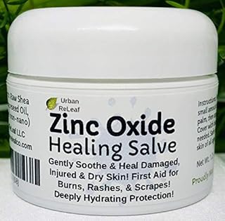 Urban ReLeaf Zinc Oxide Salve ! Gently Soothe & Heal Damaged, Injured & Dry Skin! First Aid, Burns, Rashes, Scrapes! Deeply Hydrating Protection. 100% Natural! Safe for Delicate Skin of All Ages.