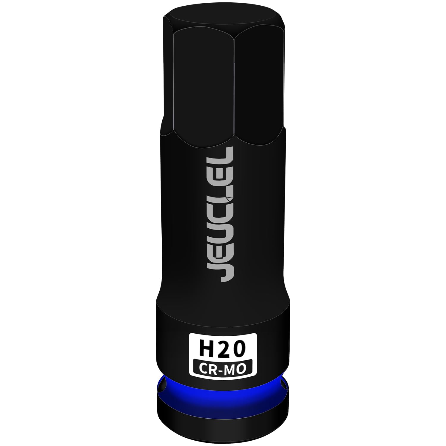 Jeuclel Black 20Mm Hex Impact Bit Socket, H20 1/2-Inch Impact Drive Allen Socket, Cr-Mo Steel Lengthen Hex Screwdriver Adapter For Electric Ratchet Wrenches Fastening Screws