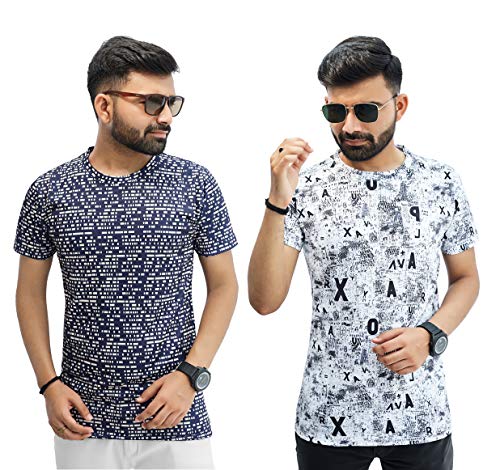 Image of Multicolor Casual T-Shirt for Men (Pack of 2)