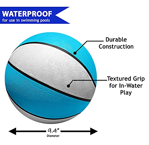 Botabee Official Size Pool Basketball | Perfect Water Basketball For Swimming Pool Basketball Hoops & Pool Games | Regulation Size 7, Waterproof Basketball (Size 7, 9.4" Diameter) #TOP1