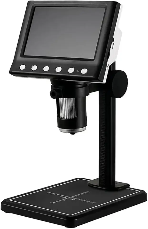 Microscópio Digital 1000x com Tela HD 4.3", USB, Portátil, Iluminação LED, Zoom Profissional, Ideal para Eletrônica, Joias, Solda, Inspeção, Estudo e Uso Técnico