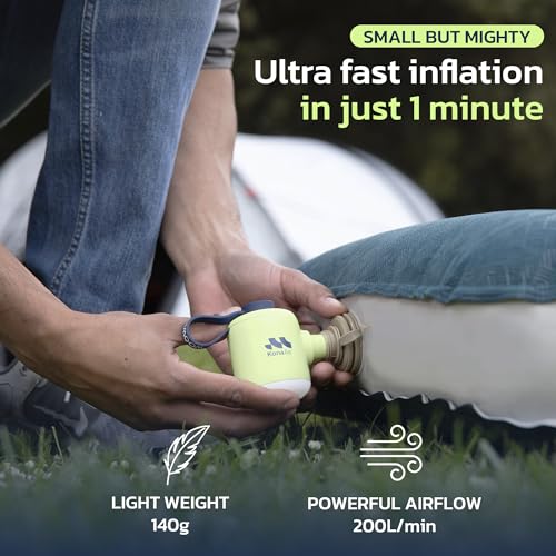 Image of Woowind Electric Air Pump, Cordless Air Mattress Pump for Pool Floats, Swimming Rings, Air Bed, Air Sofa, Rechargeable Battery Powered
