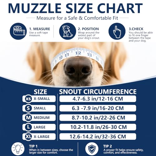 Image of Dog Muzzle, Soft Mesh Covered Muzzles for Small, Medium, Large and X-Large Dogs, Muzzle with Adjustable Straps, Prevent Barking, Biting, and Accidental Ingestion (Black, X-Small)