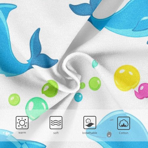 Stylish Toddler Underwear Custom 2t Cotton Girl Panties Cute Cute Blue Cartoon Dolphins White Briefs Kids Undies3