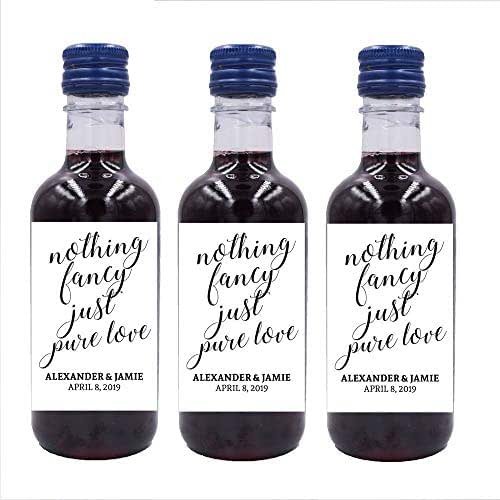 Personalized Mini Wine Bottle Labels Sticker, Custom Mini Wine Bottle Label Stickers