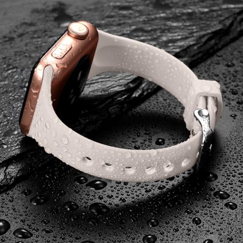 Image of Laffav Compatible with Apple Watch Bands for Women 40mm 38mm 41mm 44mm 42mm 45mm 46mm 49mm, Soft Silicone Narrow Slim Thin Sport Replacement Strap for iWatch Bands Series 11 10 9 8 7 6 5 4 3 SE3 /2 /1