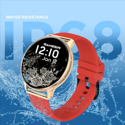 Image of GameSir Active 5 Smart Watch AMOLED Display 1.3 inch Screen, 360 * 360 Resolution, IP68 Waterproof with Multiple Watch Faces Bluetooth Calling Round Dial Smartwatch for Men & Women (Red)