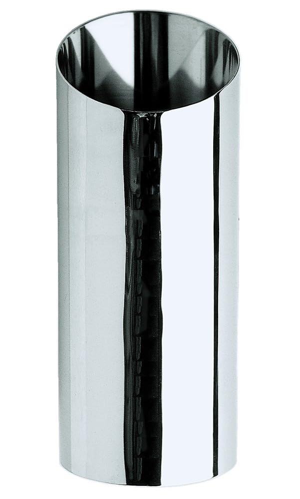 Florero bucaro Adhesivo de Acero Inoxidable, Corte Biselado Liso, indicado para lápidas o columbarios.