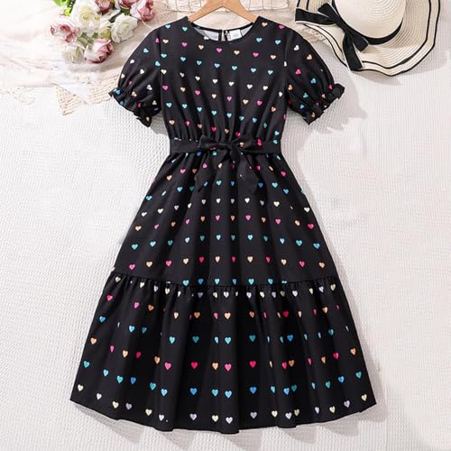 Ruched for Girls Summer Fall Short Sleeve Vneck Color Block Graphic Maxi Long Slim Tunics Dresses Girl 2025 Y2K2