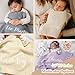 STELABUN Personalized Embroidered Baby Blanket for Boys/Girls, Cotton Chunky Knit Customized Swaddle with Name, 40 * 30 inches, Handmade Receiving Nursery Blankets, Newborn, Birthday