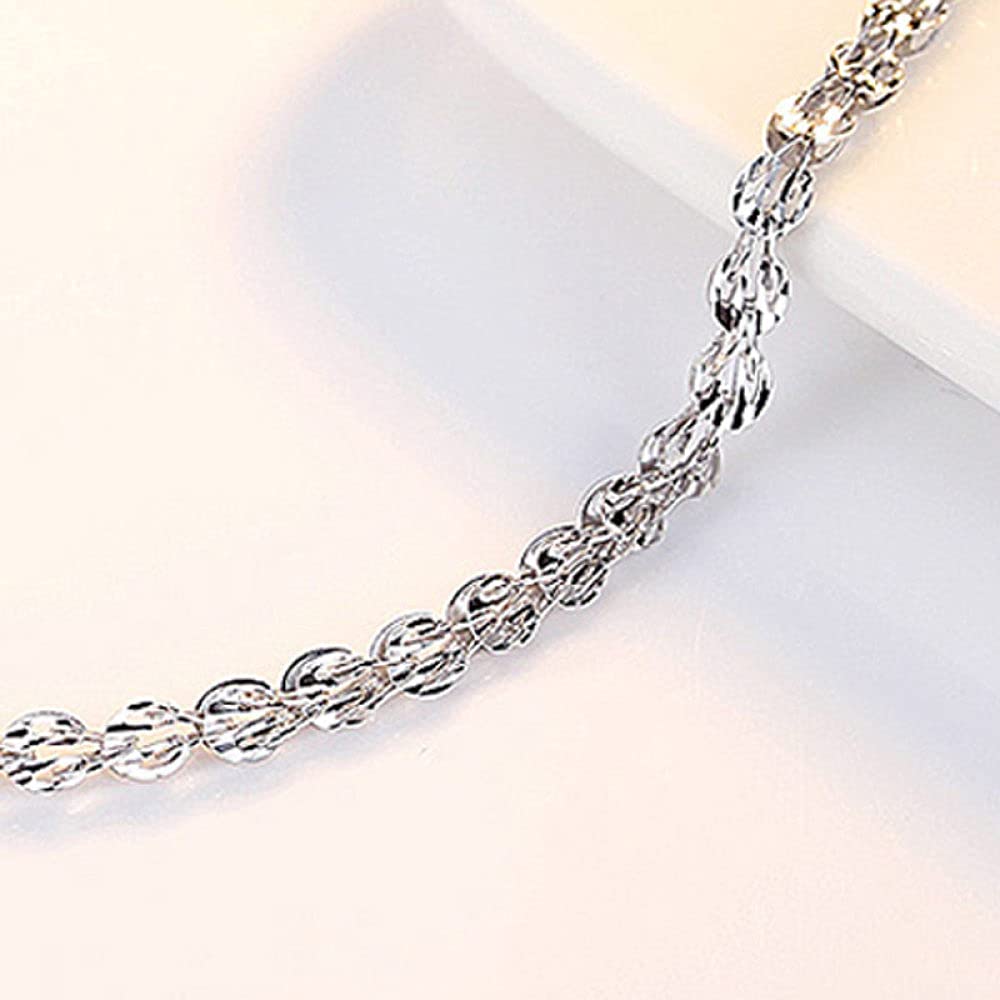 Braccialetti a Catena con Polsino in Argento Sterling Moda, Bracciale in Argento Sterling 925 da Donna Bracciale a Catena Cava Vintage Regali di Gioielli in Argento Sterling