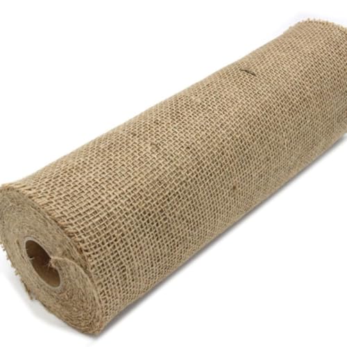 Toile de Jute Marron 10m x 35cm pour Déco Table Rustique Mariage