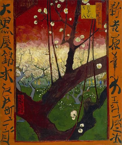 Toile Japonaiserie Floraison Prunier Van Gogh : Éveillez l'art et l'émotion dans votre salon