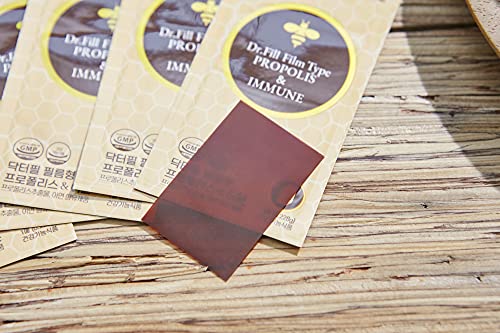 Dr.fill Propolis & Immune Oral Dissolving Film, 180 Single Strips Of Oral Dissolving Film(Odf) With Austalian Propolis, Fast-Absorbing Edible Film Full Of Flavonoid And Zinc #TOP5