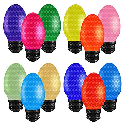 XYK Christmas Decorations Jumbo Reflective Magnet Lights Stickers for Car,Refrigerator,Mailbox Decor - Fun