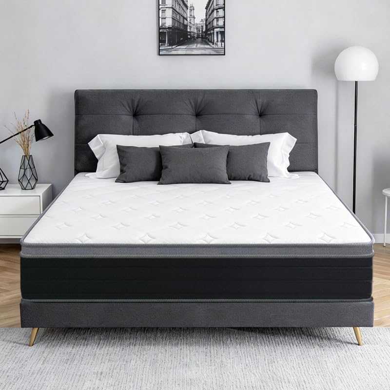 Queen Size Mattress, 10 Inch Soft Mattress in a Box, Hotel Quality, Independent Pocket Spring Mattress