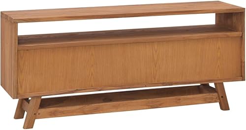 Miniatura 4 de YUHI-HQYD Mueble de TV mesa de TV soporte de TV rústico gabinete multimedia gabinete lateral centro de entretenimiento moderno de mediados de siglo