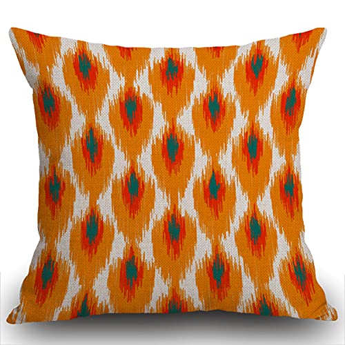 Smooffly Decorative Cushion Cover Cute Aztec Orange Teal Abstract...