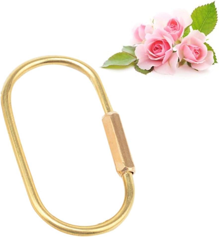 GANAZONO Handmade Brass Keychain Golden Retro Charm for Occasion