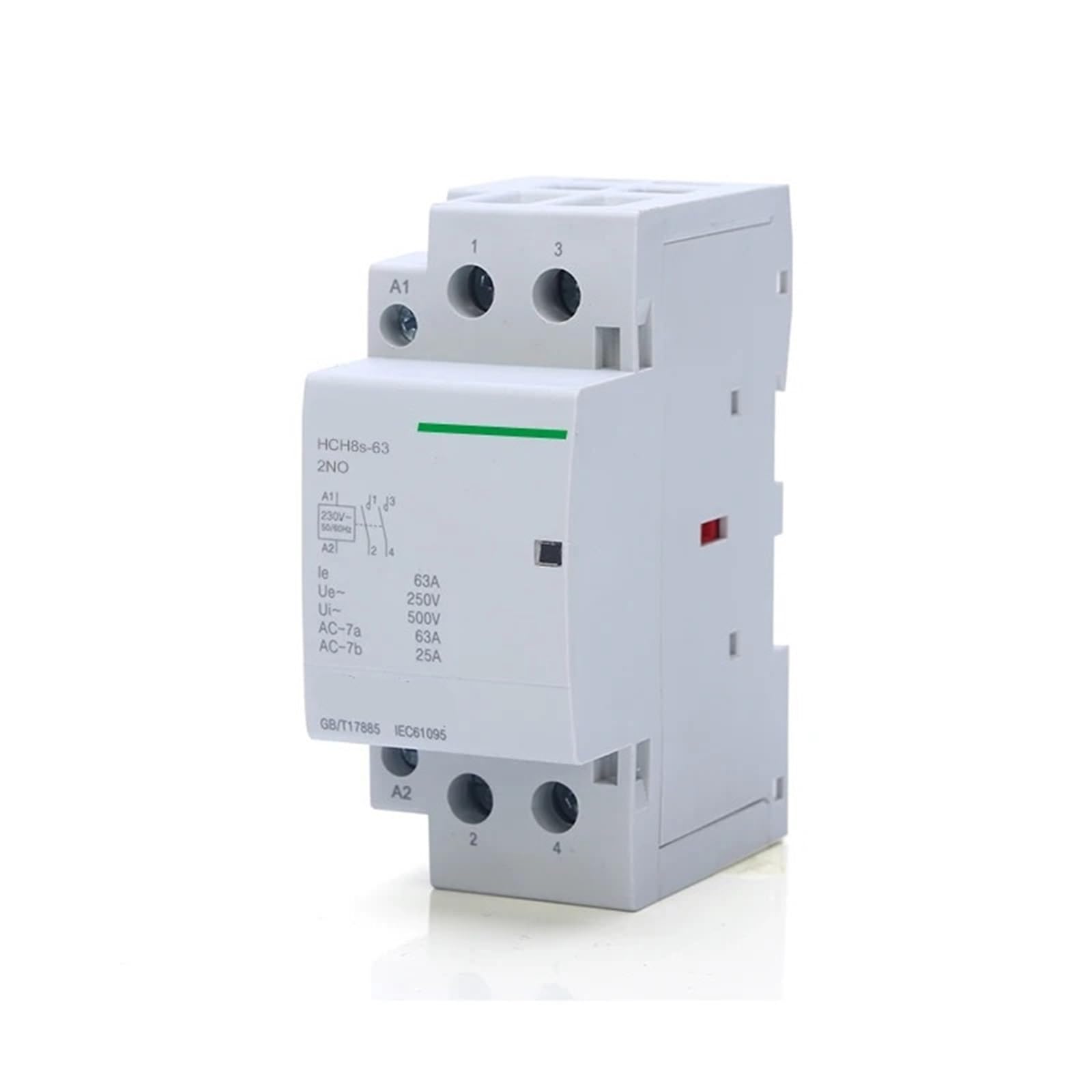 PIHWGUVD HCH8s-63 Household AC Contactor 2P 40A 63A 2NO 2NC 1NO1NC DC24V AC110V AC220V Automatic Din Rail Type 50Hz 60Hz(2p 63a 1no1nc Ac230v)