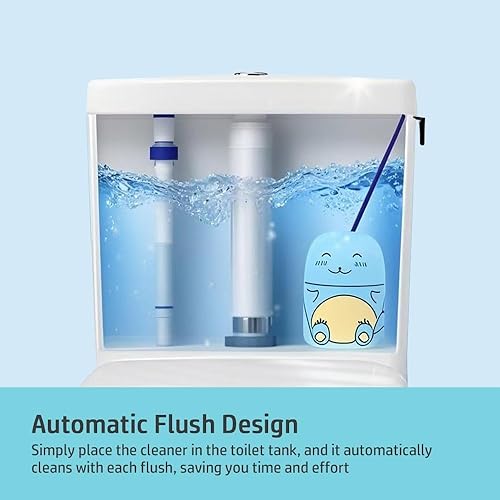 Miniatura 6 de 3 piezas de lindos frascos de limpiador de taza de inodoro en forma de dinosaurio, limpiador automático de cisterna de baño con aroma a océano,