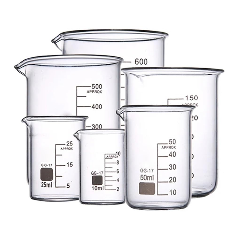 Attrezzature e forniture di laboratorio Diversi set da laboratorio, becher in vetro borosilicato, tazza graduata, contenitore in resistente al calore