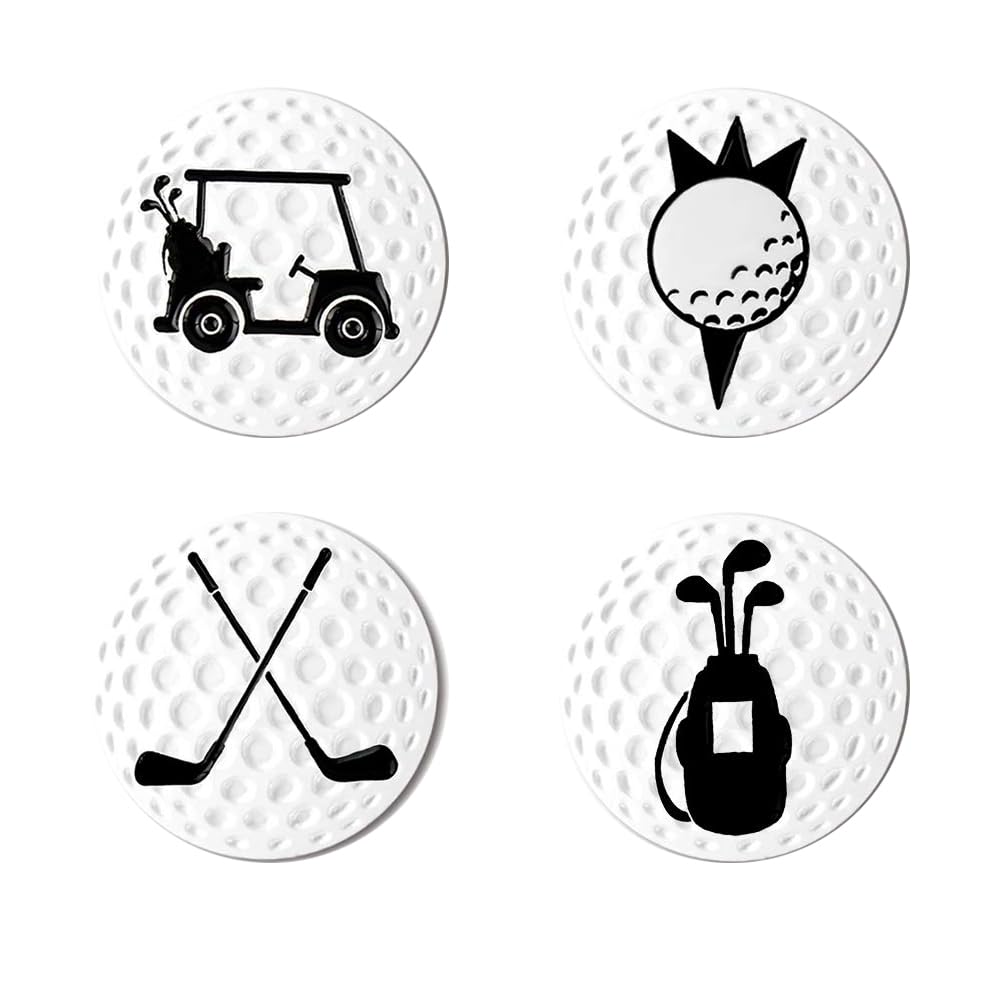 Myartte Creative Golf Ball Marker Soft Enamel Golf Markers 24.4MM Assorted 5 Pcs