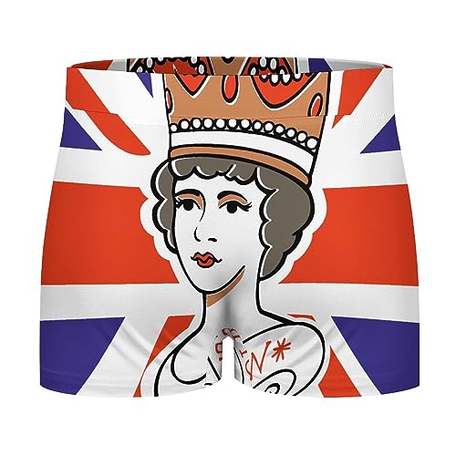 Queen of The UK Men's Underwear Soft Boxer Briefs High Waist Stretch Trunks Panty 5