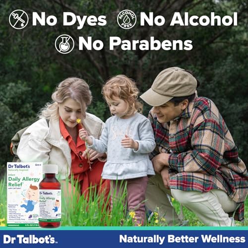 Image of Dr. Talbot's Infant Daily Allergy Relief Liquid Medicine, Naturally Inspired for Babies, Includes Syringe, Grape Juice Flavor, Purple, 4 Fl Oz