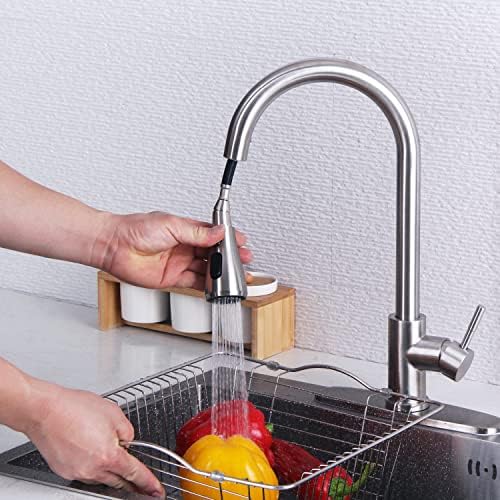 Review of WOENFLOW Kitchen Faucet with Pull Down Sprayer, 360 Degree