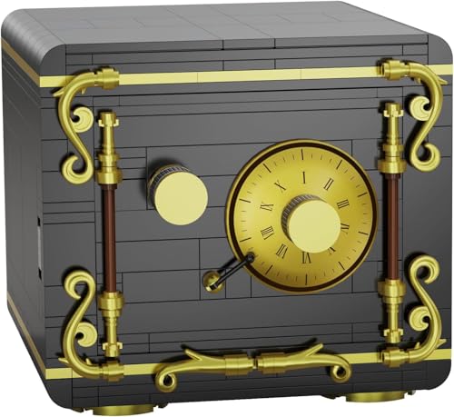 CaDA Working Safe Building Block Set - Locking Safe with Real Storage, Password-Encryption, Engineering Toy Set