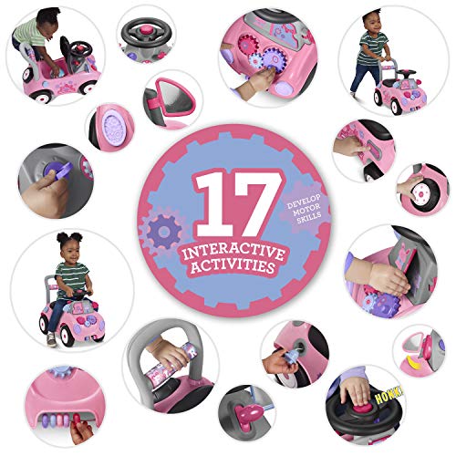 Radio Flyer Creativity Car, Rutschfahrzeug zum Sitzen und Stehen für Kleinkinder von 1 bis 3 Jahren, rosafarbenes Rutschauto für Kinder – Bild 3