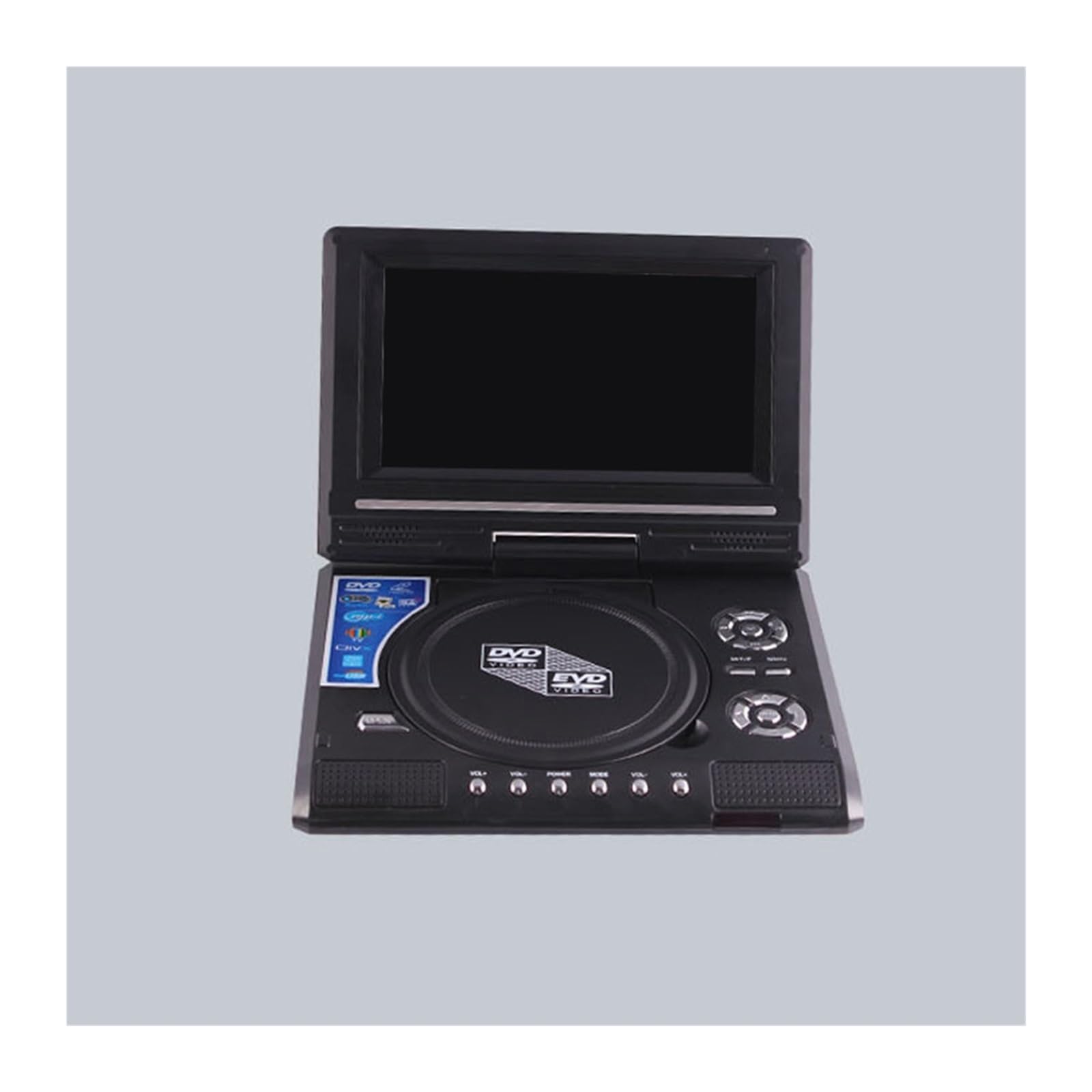 Mini lecteur DVD 7,8 pouces disque CD multimédia écran de rotation de 270 degrés avec télécommande de voyage