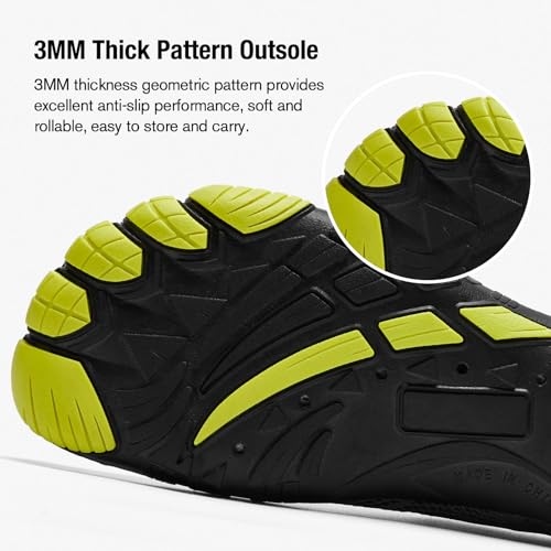 Image of HIITAVE Men Barefoot Water Shoes Beach Aqua Socks Quick Dry for Outdoor Sport Hiking Swiming Surfing