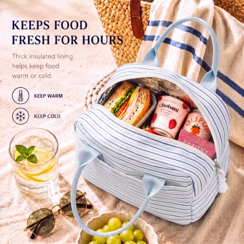 Image of LOVELYWIND Lunch Box for Women Cute Lunch Bags for Women Lunch Tote Bags Reusable Insulated Lunch Box Large Capacity Reusable Insulated Cooler for Work or Travel Gifts or Beach
