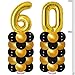 Produktbild Ballon-Set zum 60. Geburtstag, Dekoration, inkl. 2 x 81,3 cm großen, aufblasbaren Folienballons und 40 Latex-Luftballons gold