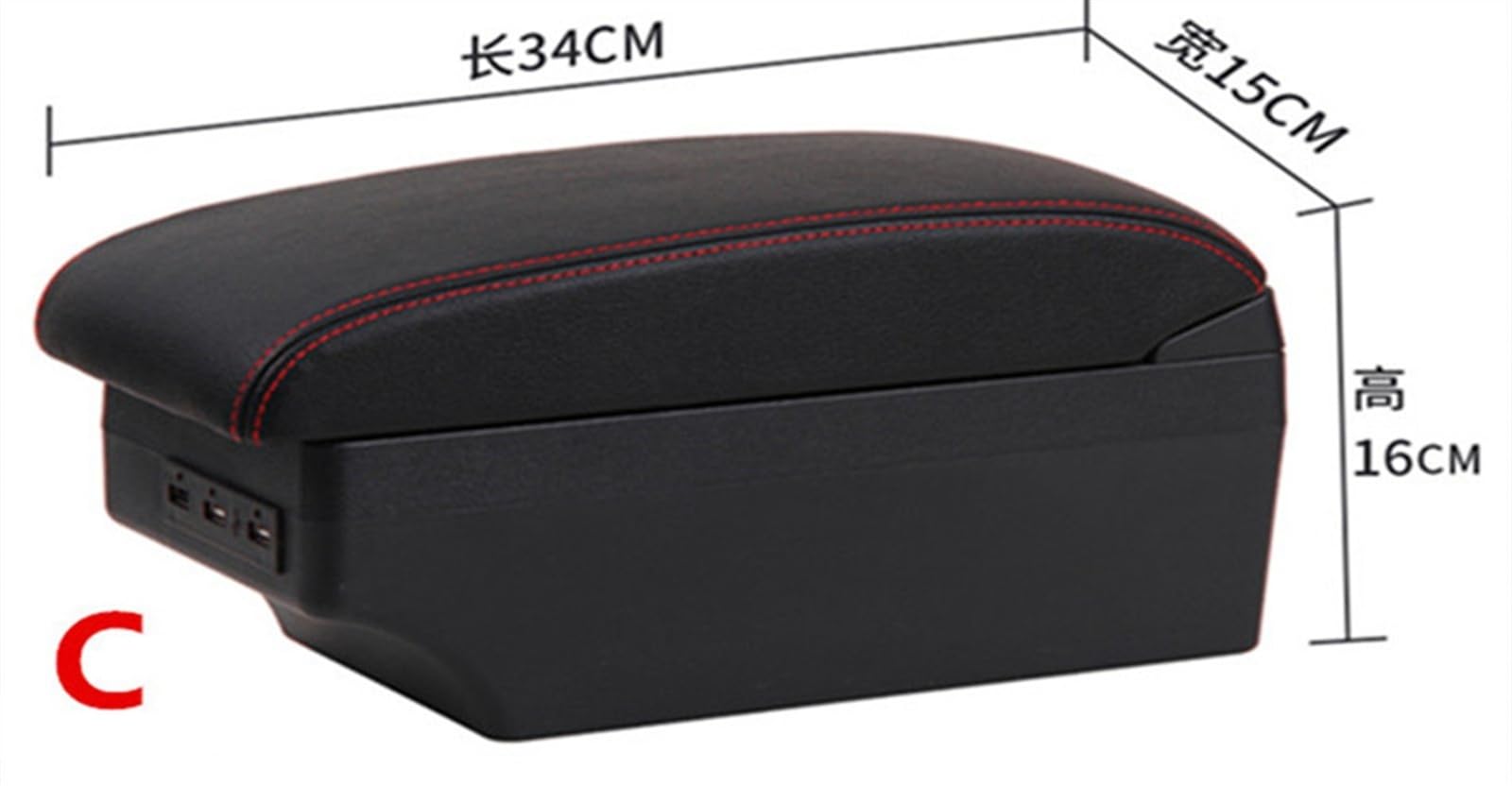 Bracciolo Centrale Auto Con 7 Porte USB E Portaoggetti Doppio Strato - Retrofit Interni Compatibile Con Hyundai Bayon, Scatola Console Bracciolo Accessori Auto