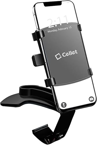 Cellet - Soporte para teléfono de automóvil, soporte para tablero 3 en 1, soporte para espejo retrovisor y soporte para visera solar para automóvil,