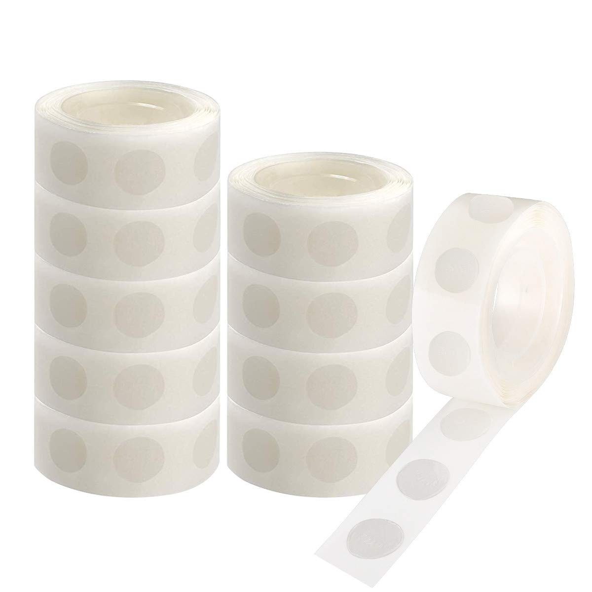 Showay 1000pcs Glue Point Clear Balloon Removable Adhesive Dots Double Sided of Tape for Balloons Party or Wedding Decoration