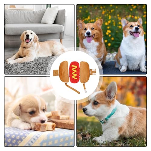 Halloween-Kostüme für Hunde - Hot Dog Burger Hundekostüm - Lustige Taco-Kleidung zum Anziehen, Cosplay-Outfit, Weihnachtskostüm für Hunde und Katzen
